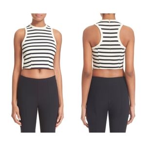 T by Alexander Wang striped crop top, size medium